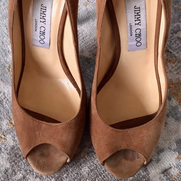 Jimmy Choo Suede Luna Pump 37.5 - Picture 1 of 8